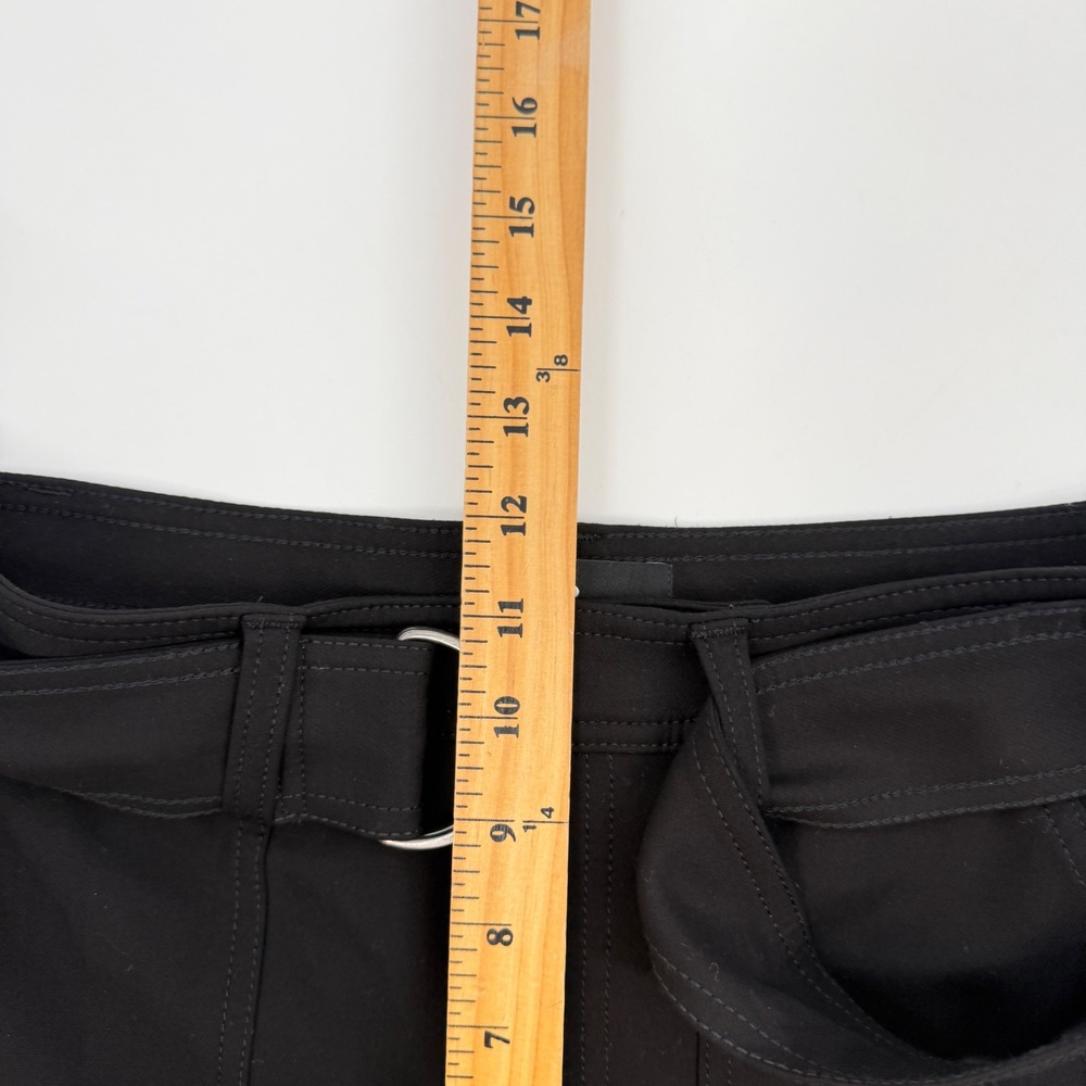 Banana Republic Slim Fit Drapy Twill Utility Cargo Pant Black Belted Petite 8 BR - Picture 2 of 9